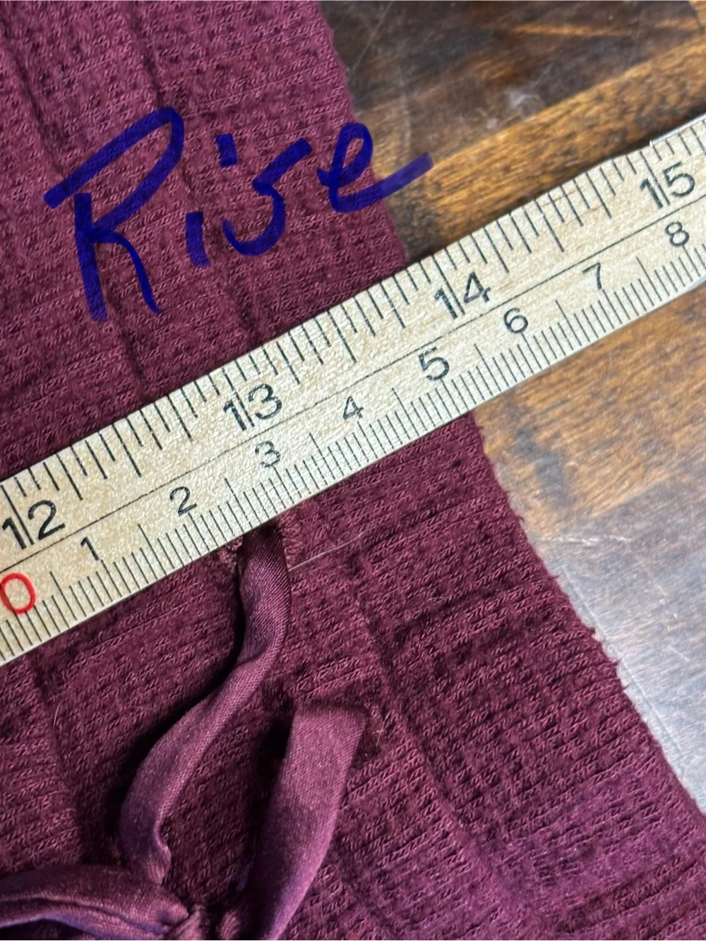 Victoria’s Secret Waffle Knit Lounge Jogger Pants Burgundy High Rise Size Large